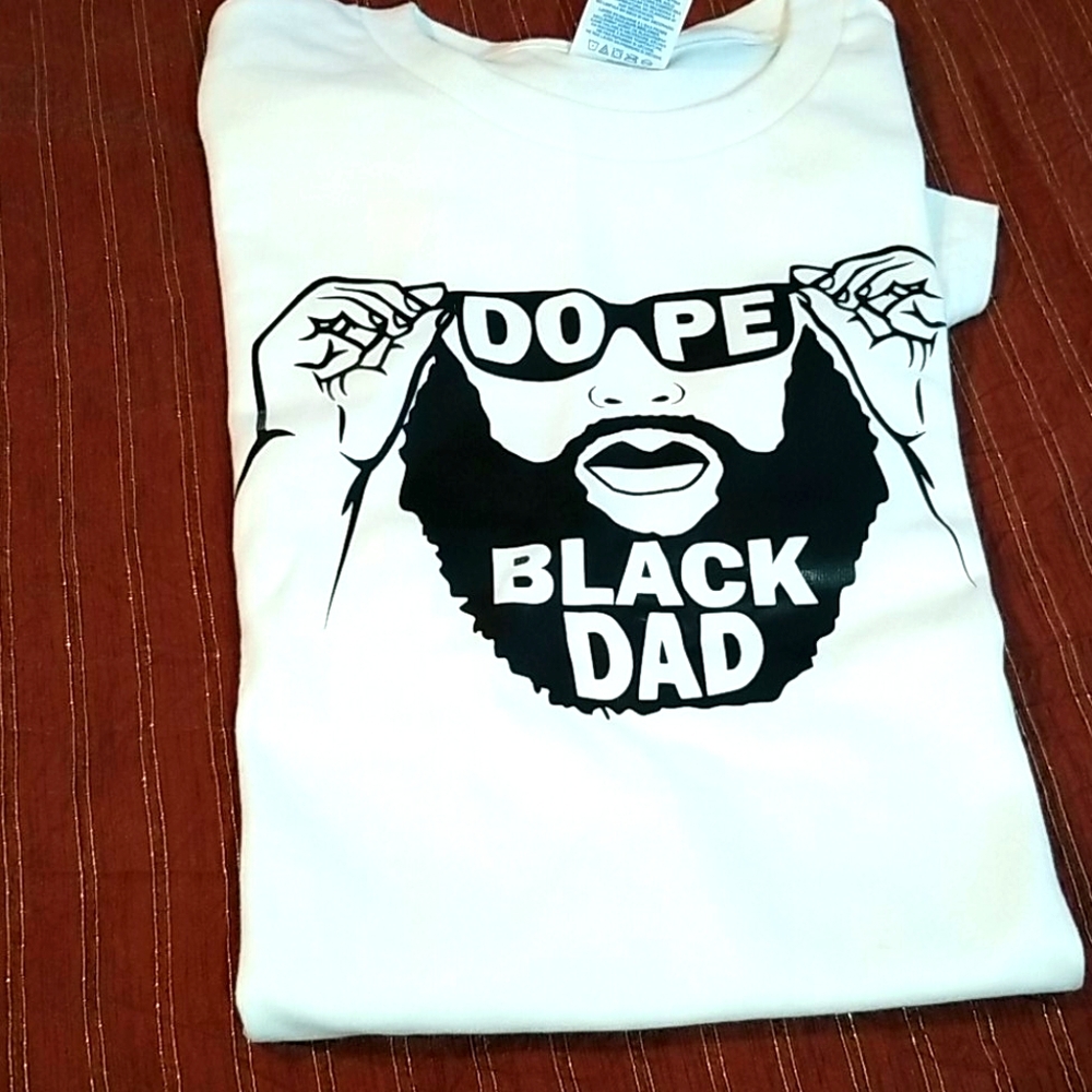 Mens Medium Graphic Tee tshirt Dope Black Dad